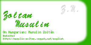 zoltan musulin business card